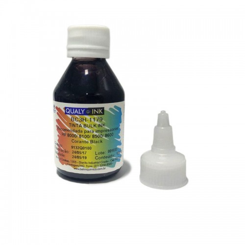 TINTA CORANTE 1509 BICO APLICADOR PARA HP | BK - 100ML